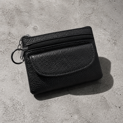 Porte-Monnaie Homme en Cuir Véritable Compact