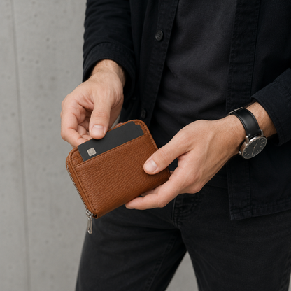 Porte-Monnaie Homme en Cuir à Personnaliser au Laser