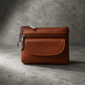Porte-Monnaie Homme en Cuir Véritable Compact