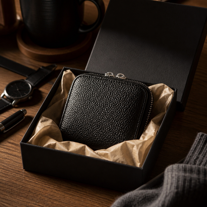Porte-Monnaie Homme Cuir Véritable Format Poche