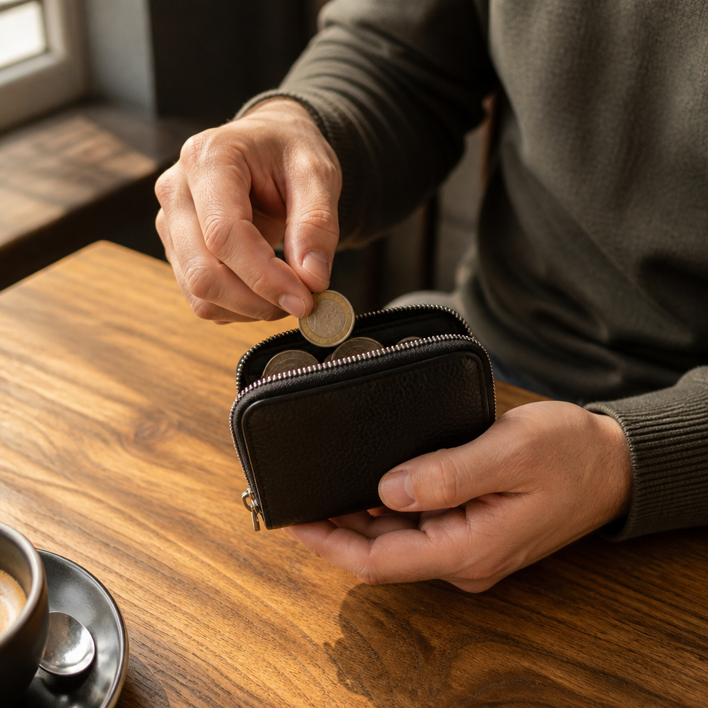 Porte-Monnaie Homme Cuir Véritable Format Poche