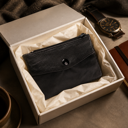 Porte-Monnaie Homme en Cuir Souple, Petit ou Grand