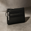 Porte-Monnaie Homme Cuir Zippé Compact Porte-Clés