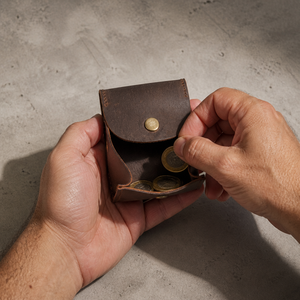 Porte-Monnaie Japonais Homme Cuir à Pièces Compact
