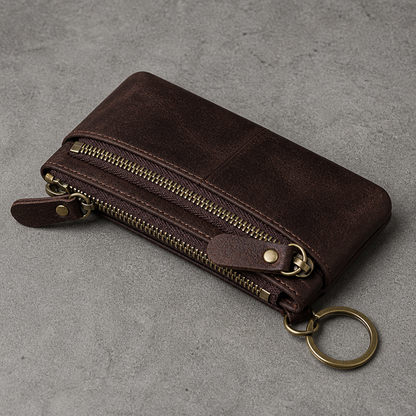 Porte-Monnaie Homme Long en Cuir Véritable