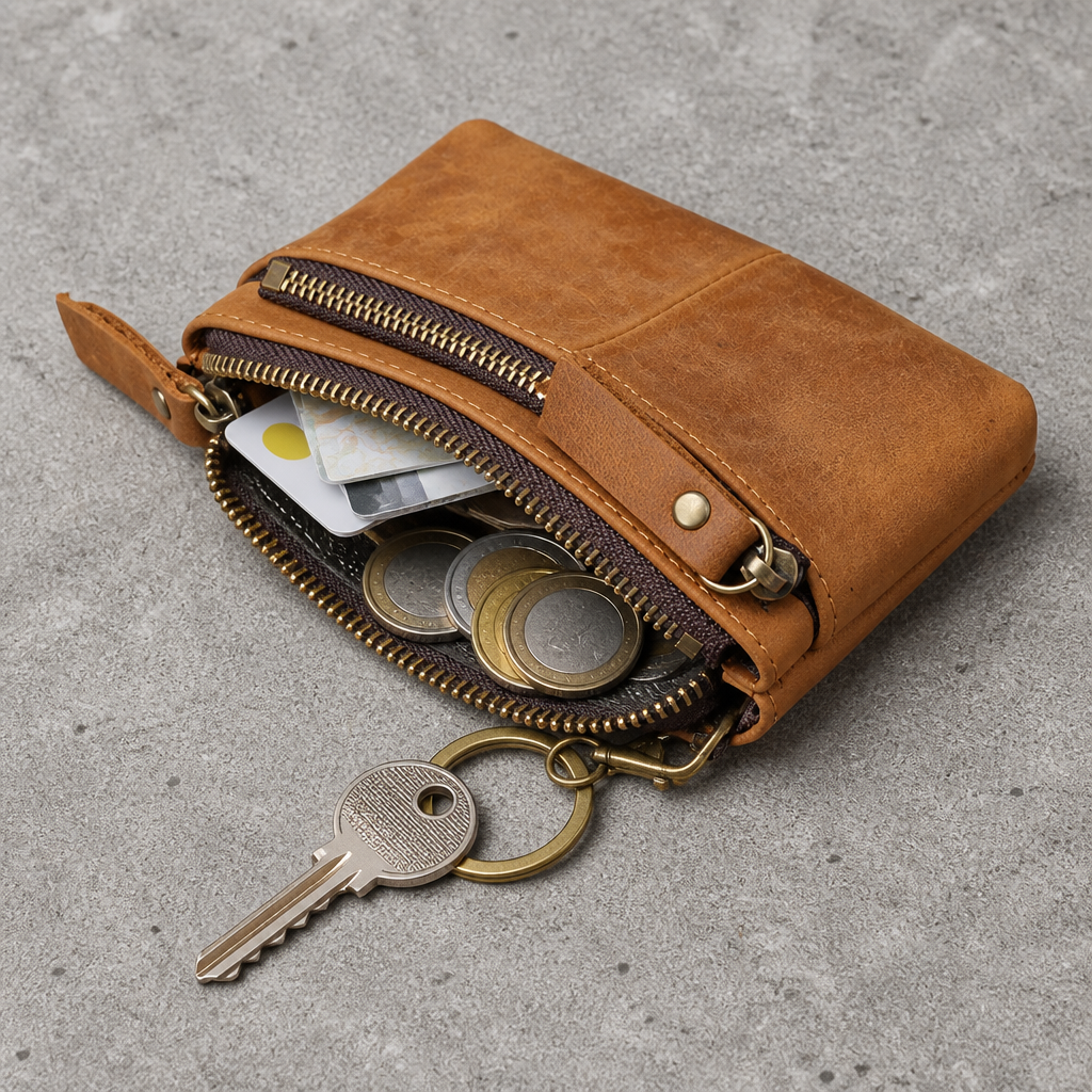 Porte-Monnaie Homme Long en Cuir Véritable