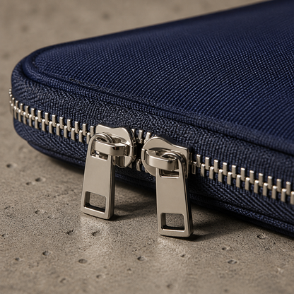 Porte-Monnaie Porte-Carte Homme Tissu Double Zip