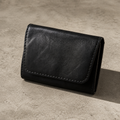 Porte-Monnaie Vintage Homme en Cuir Bouton-Pression