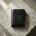 Portefeuille Homme Zippé RFID Porte-Monnaie 12 Cartes