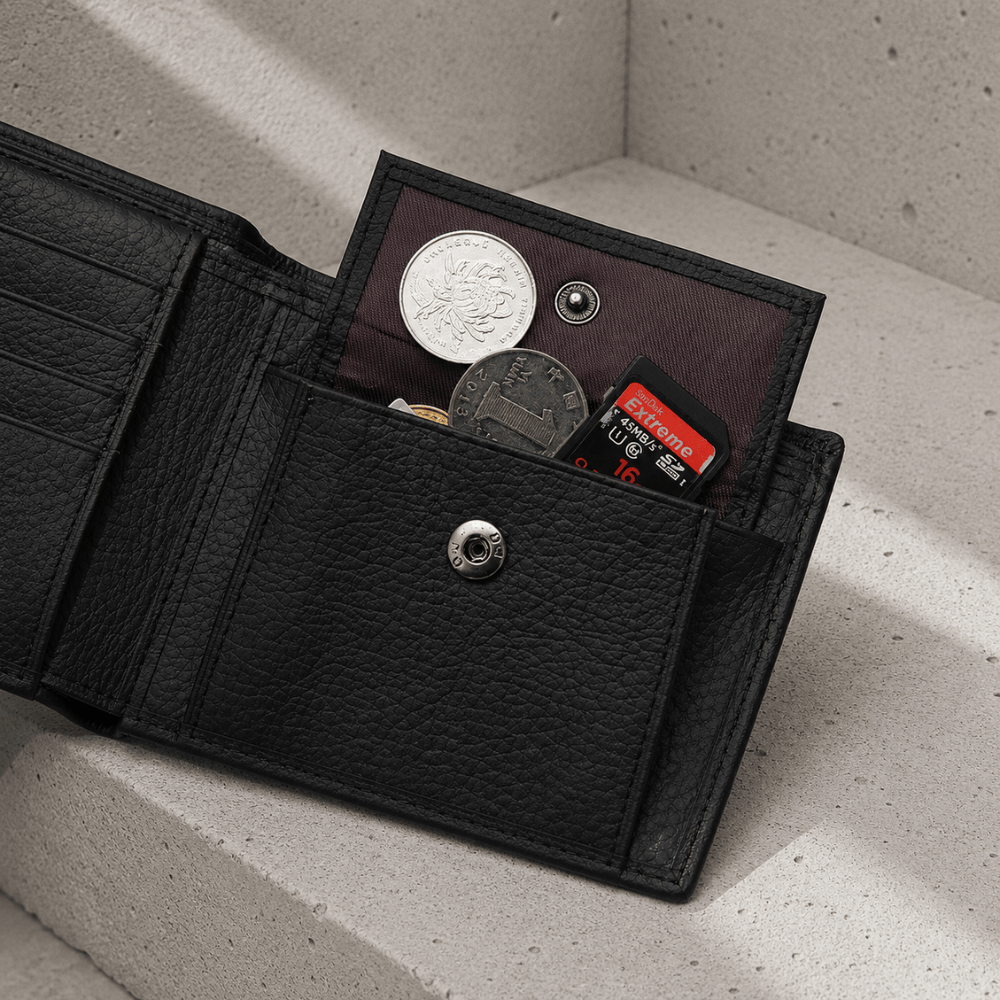 Portefeuille Cuir Gravé Homme, Prénom et Date