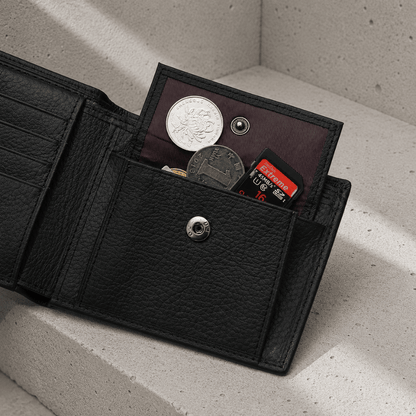 Portefeuille Cuir Gravé Homme, Prénom et Date