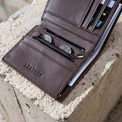 Portefeuille Homme Cuir Véritable 12 Cartes RFID