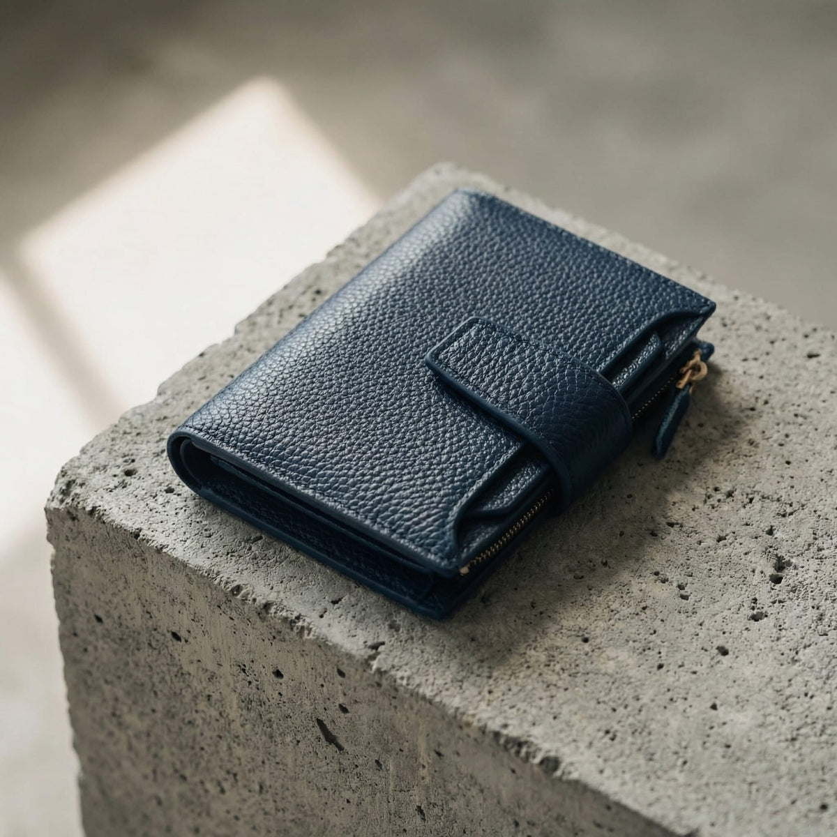 Portefeuille Homme Zippé RFID Porte-Monnaie 12 Cartes