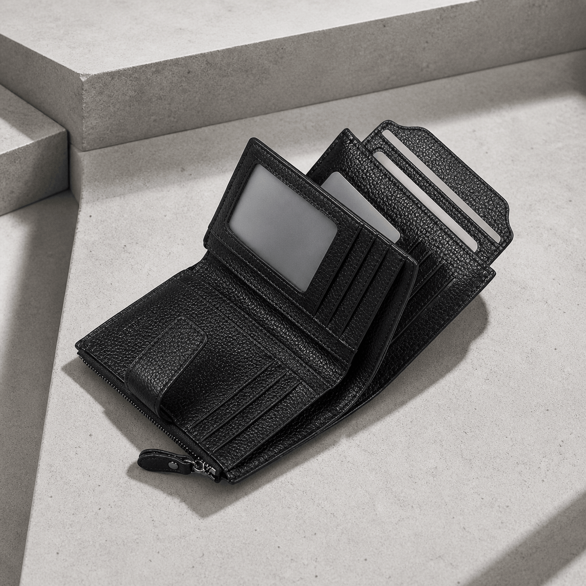 Portefeuille Homme Cuir 3 Volets Vachette Anti-RFID