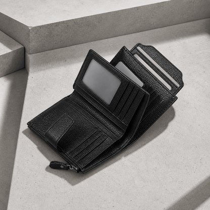 Portefeuille Homme Cuir 3 Volets Vachette Anti-RFID