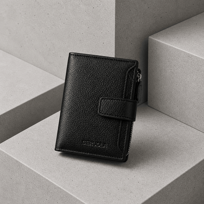 Portefeuille Homme Cuir 3 Volets Vachette Anti-RFID