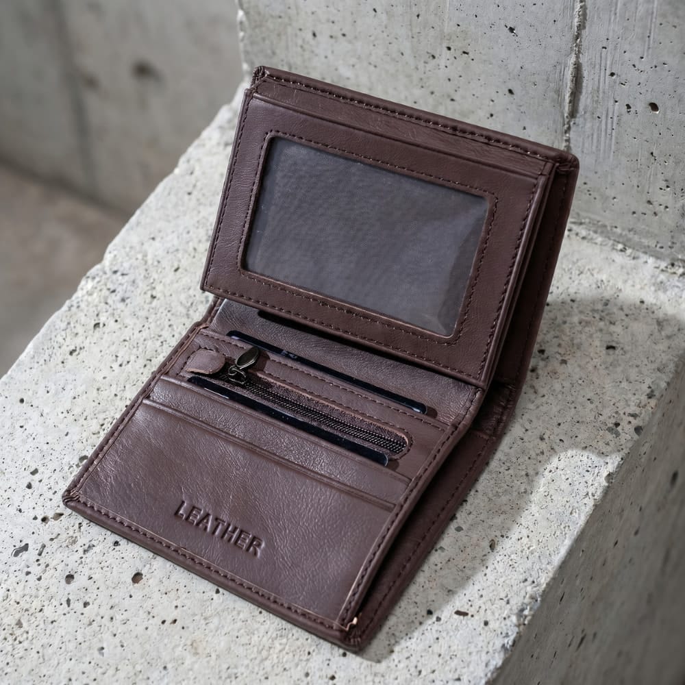 Portefeuille Homme Cuir Véritable 12 Cartes RFID