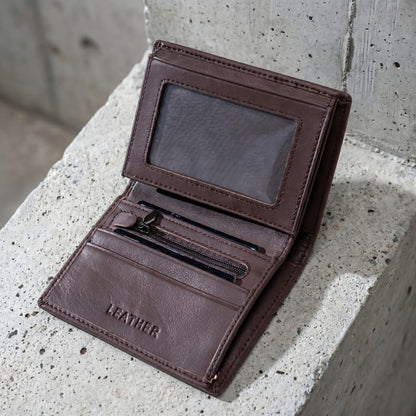 Portefeuille Homme Cuir Véritable 12 Cartes RFID