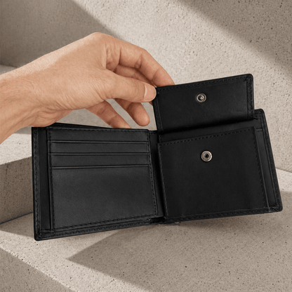 Portefeuille Homme Cuir Slim 10 Cartes RFID Porte-Monnaie