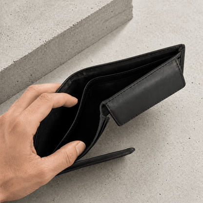 Portefeuille Homme Cuir Slim 10 Cartes RFID Porte-Monnaie