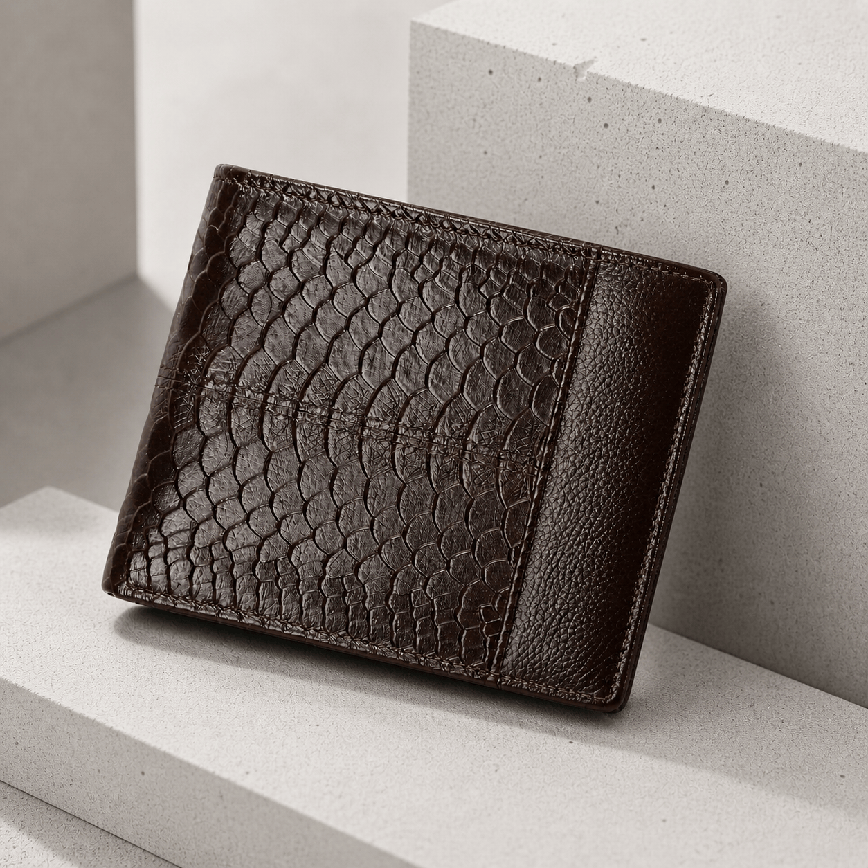 Portefeuille Homme Cuir Véritable Vachette RFID Compact