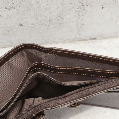 Portefeuille Homme Cuir Véritable Vachette RFID Compact