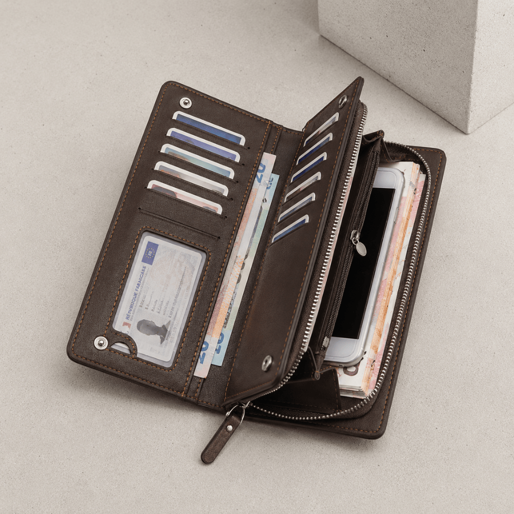Grand Portefeuille Multifonction à Dragonne pour Homme