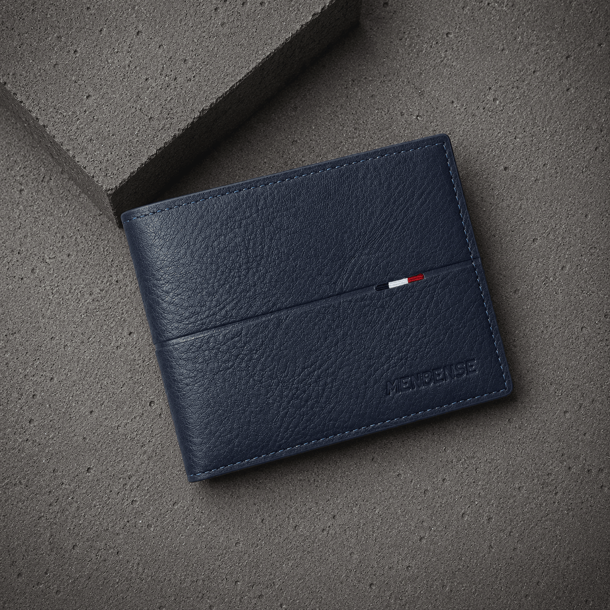 Portefeuille Homme Fin Grainé Bouton-Pression
