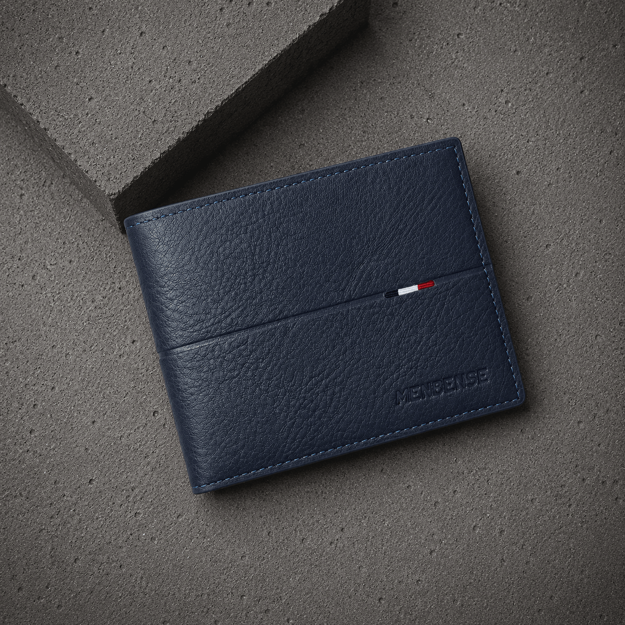 Portefeuille Homme Fin Grainé Bouton-Pression