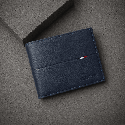 Portefeuille Homme Fin Grainé Bouton-Pression