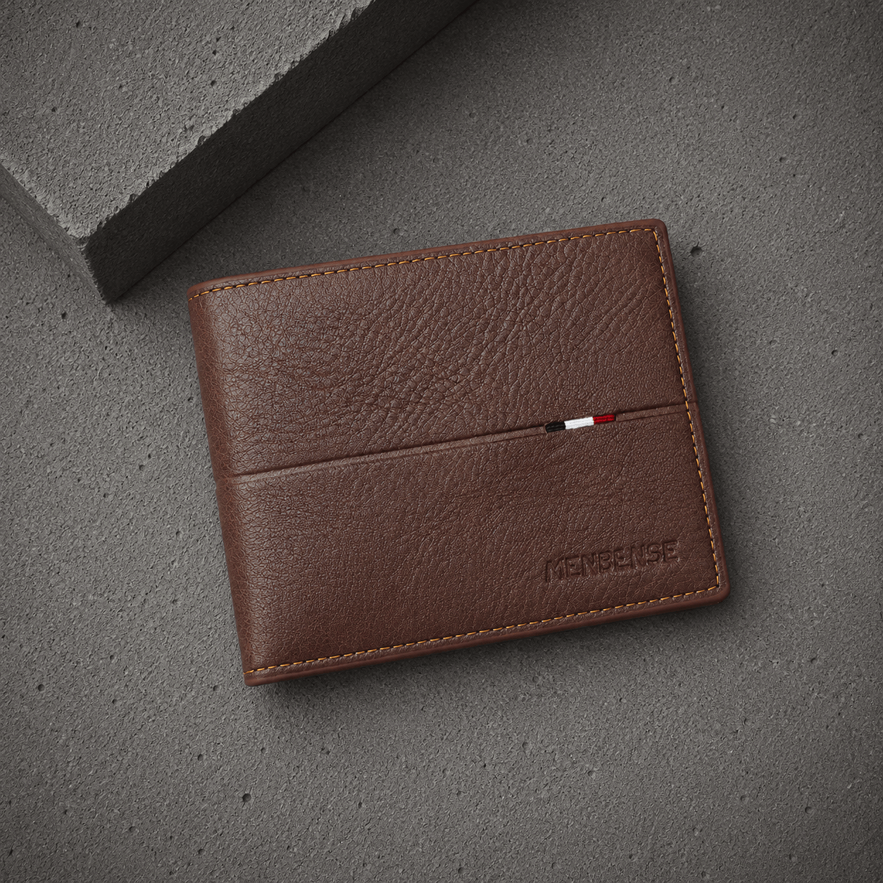 Portefeuille Homme Fin Grainé Bouton-Pression