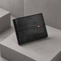 Portefeuille Homme Fin Grainé Bouton-Pression