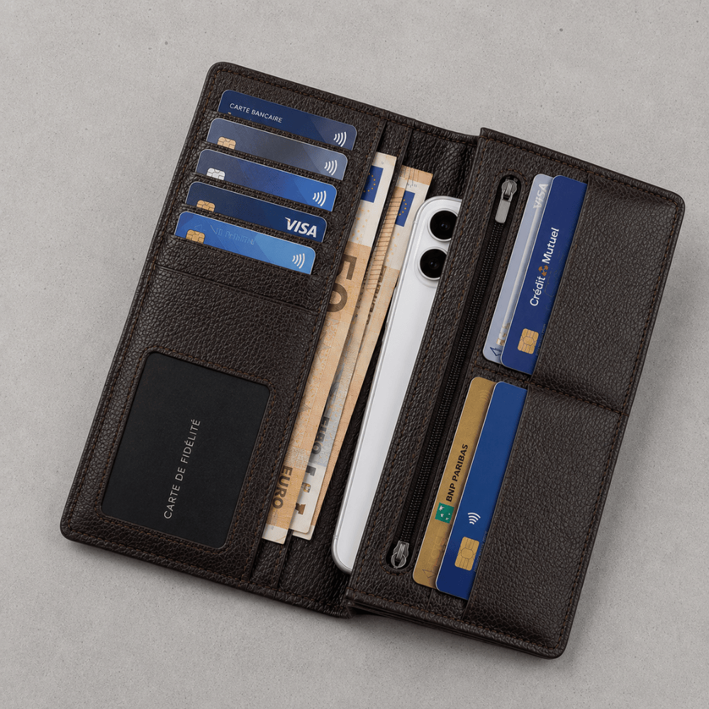Portefeuille Homme Grand Format Long Vintage