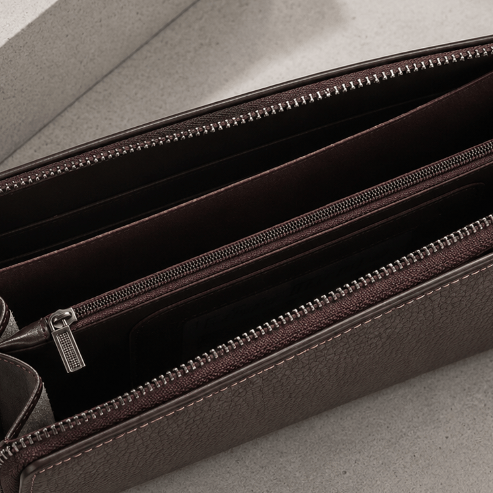 Grand Portefeuille Personnalisé Homme Zippé à Graver