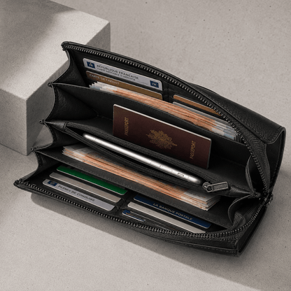 Grand Portefeuille Personnalisé Homme Zippé à Graver