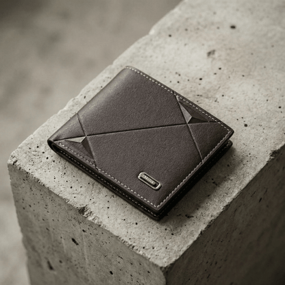 Portefeuille Homme Aspect Cuir 2 Volets Compact