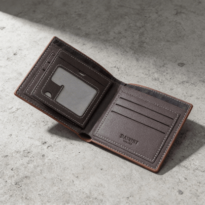 Portefeuille Homme Aspect Cuir 2 Volets Compact