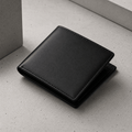 Portefeuille Homme Noir Cuir Véritable Compact Anti RFID