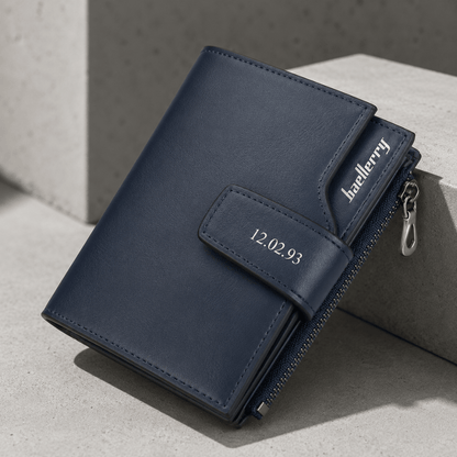 Portefeuille Homme Personnalisable Vertical Zippé