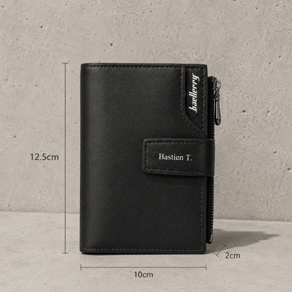 Portefeuille Homme Personnalisable Vertical Zippé