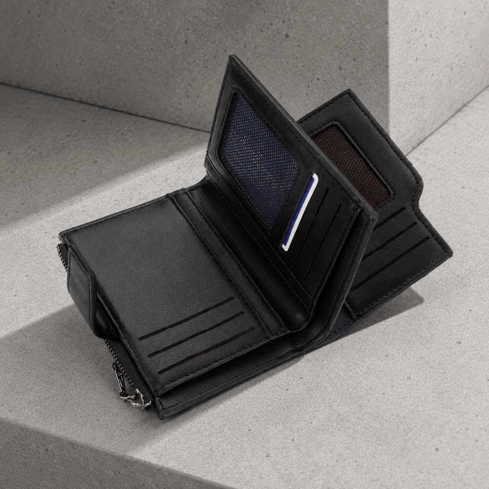 Portefeuille Homme Personnalisable Vertical Zippé