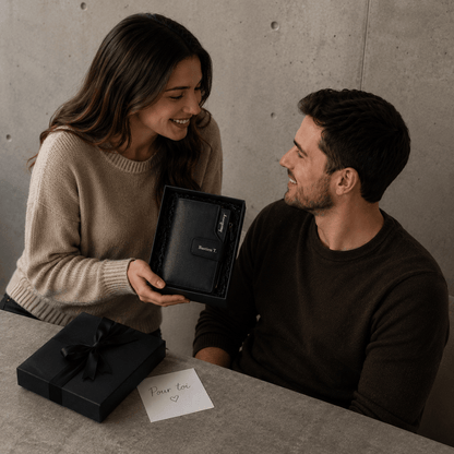 Portefeuille Homme Personnalisable Vertical Zippé