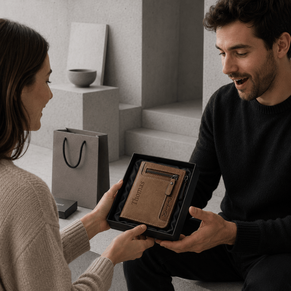 Portefeuille Homme Fermeture Éclair à Personnaliser