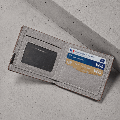 Portefeuille Homme en Tissu 2 Volets Carte d'Identité