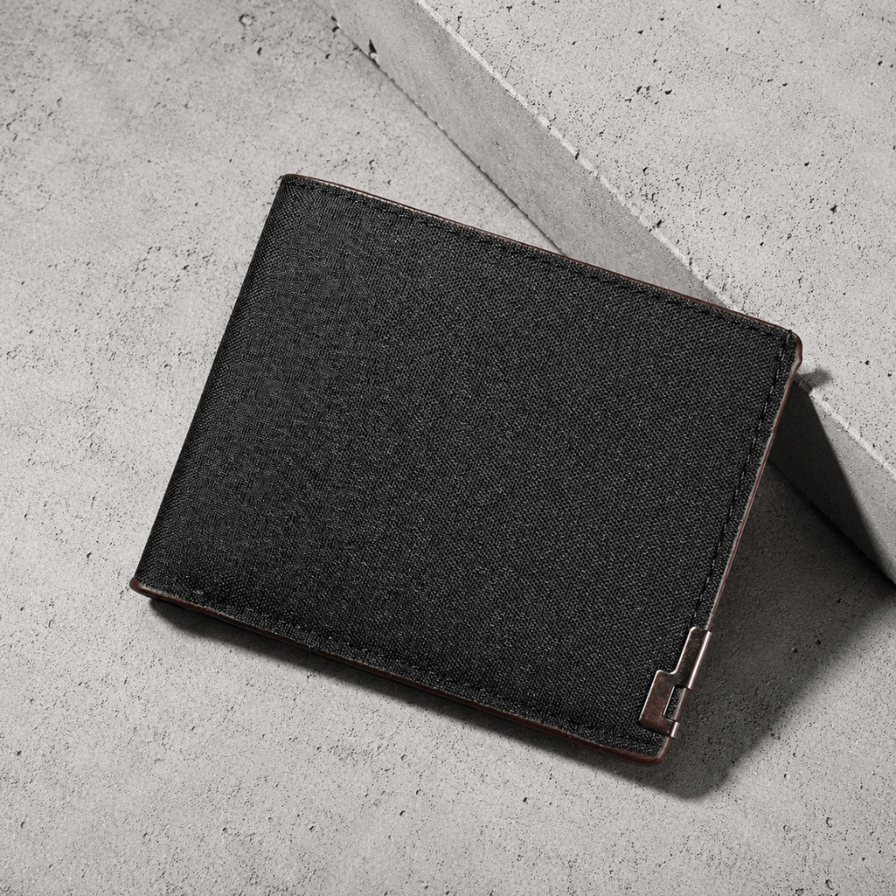 Portefeuille Homme en Tissu 2 Volets Carte d'Identité