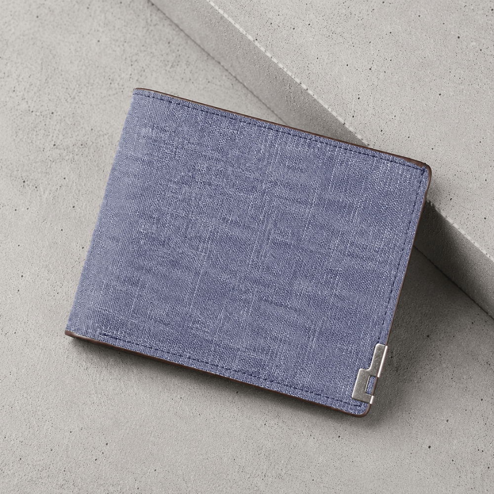 Portefeuille Homme en Tissu 2 Volets Carte d'Identité