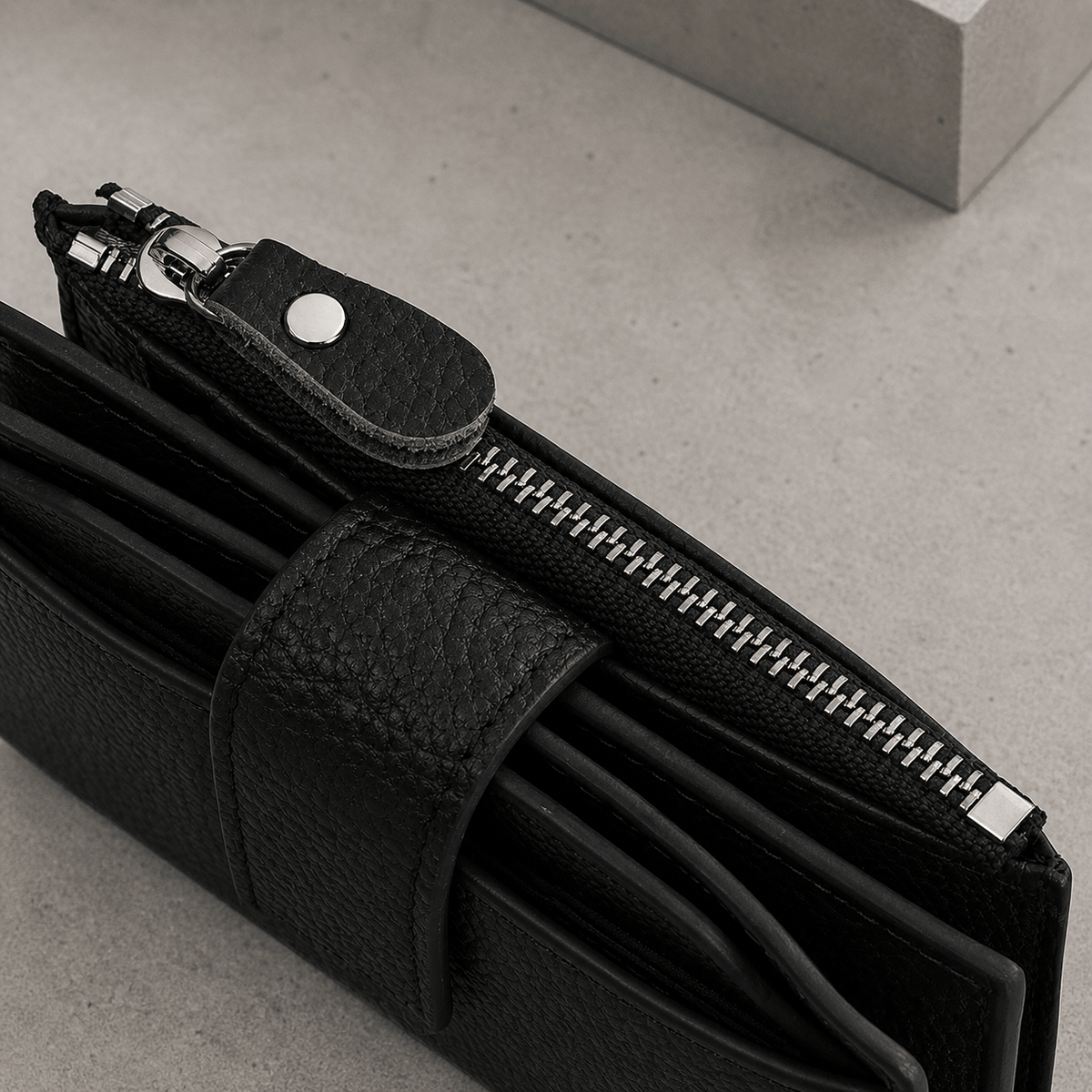 Portefeuille Homme Cuir 3 Volets Vachette Anti-RFID