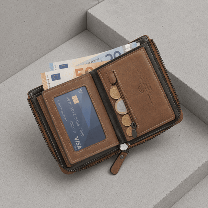 Portefeuille Homme Fermeture Éclair à Personnaliser