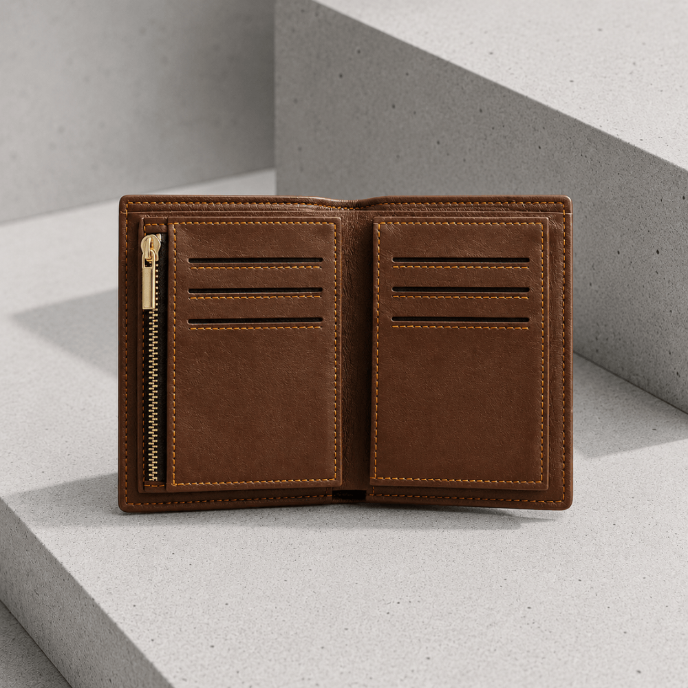 Portefeuille Homme Personnalisé Photo Gravée Zippé