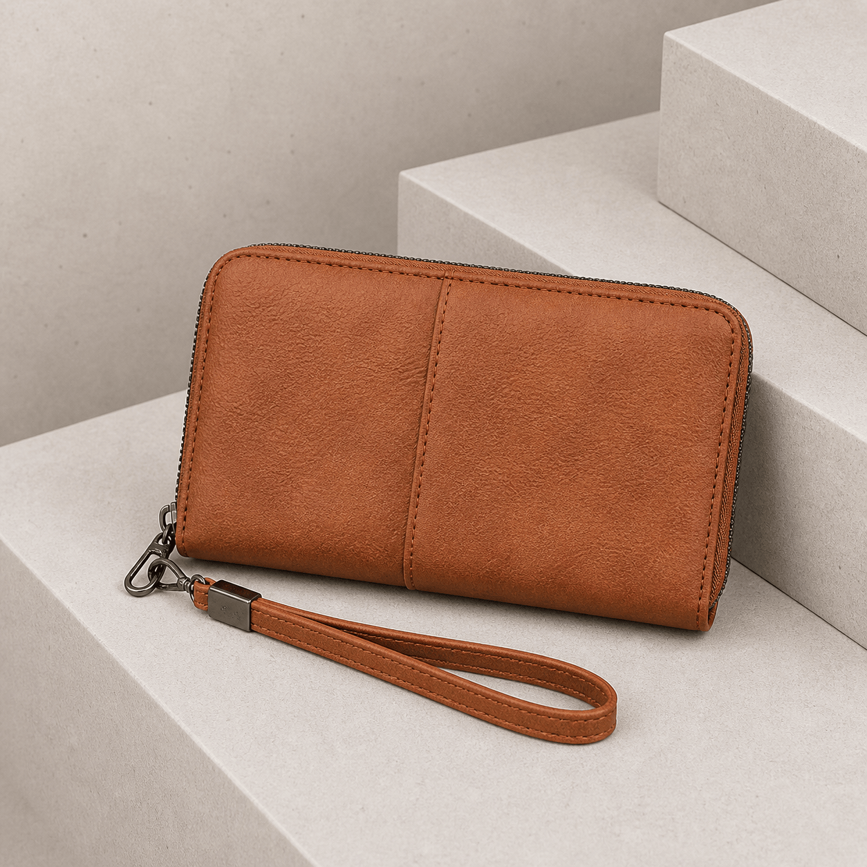 Portefeuille Long Homme Voyage Passeport RFID Dragonne